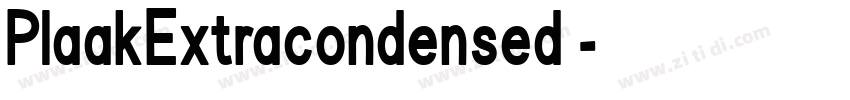PlaakExtracondensed 字体转换